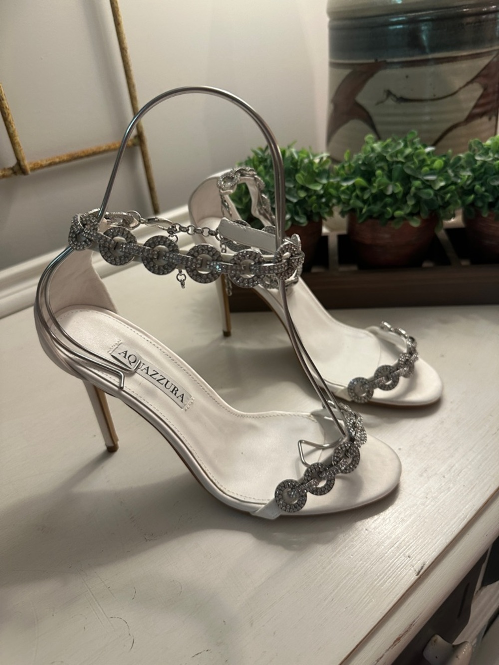 Aquazzura Love Link Heels 38 Never Worn See Pictures